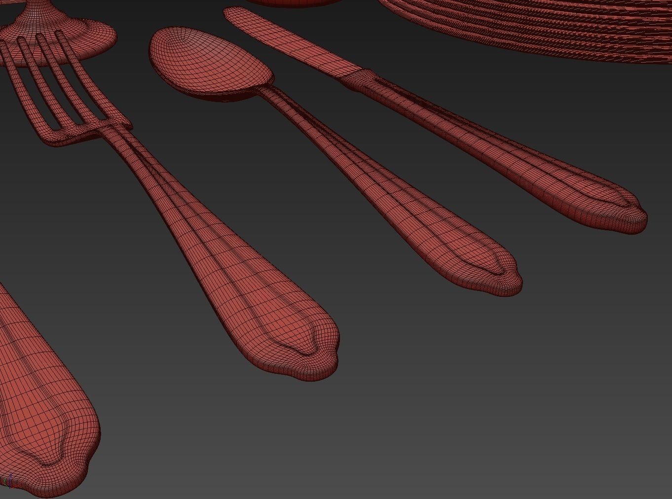 Cutlery set1 3D model_3