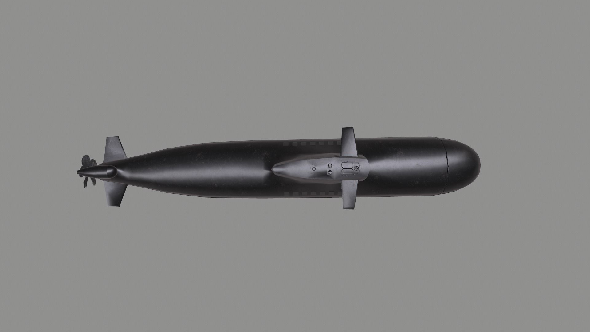 Submarine Low-poly 3D model_5