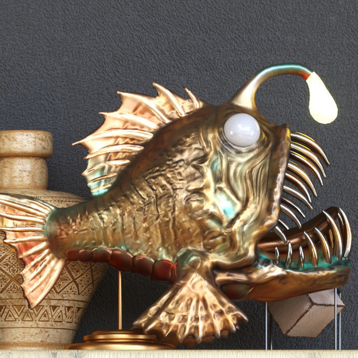 DekorSet decorative items on shelf 3D model_3