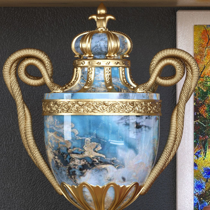 DekorSet decorative items on shelf 3D model_5