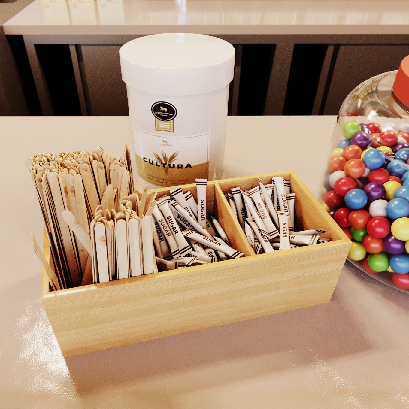 Set street cafe 3D model_10