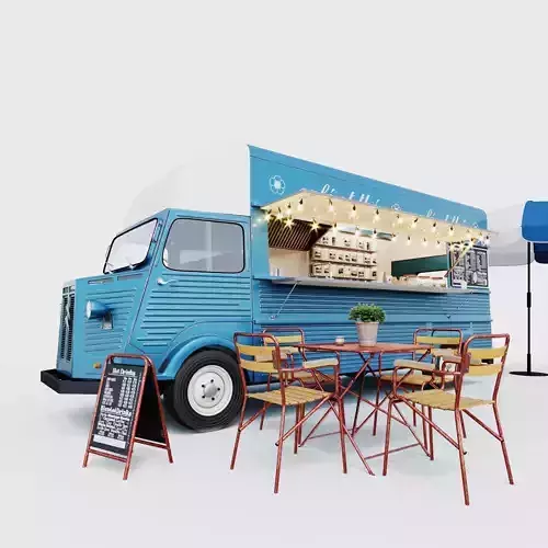 Set street cafe 3D model