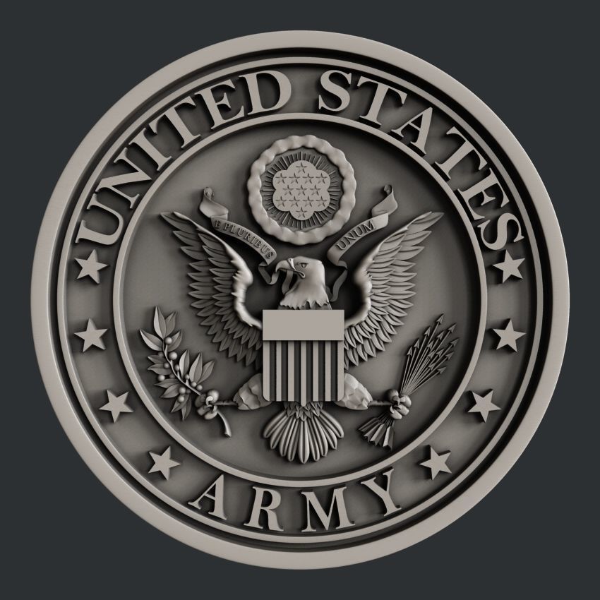 3d STL models for CNC router  US Navy Marines Army and Airforce  3D model_16