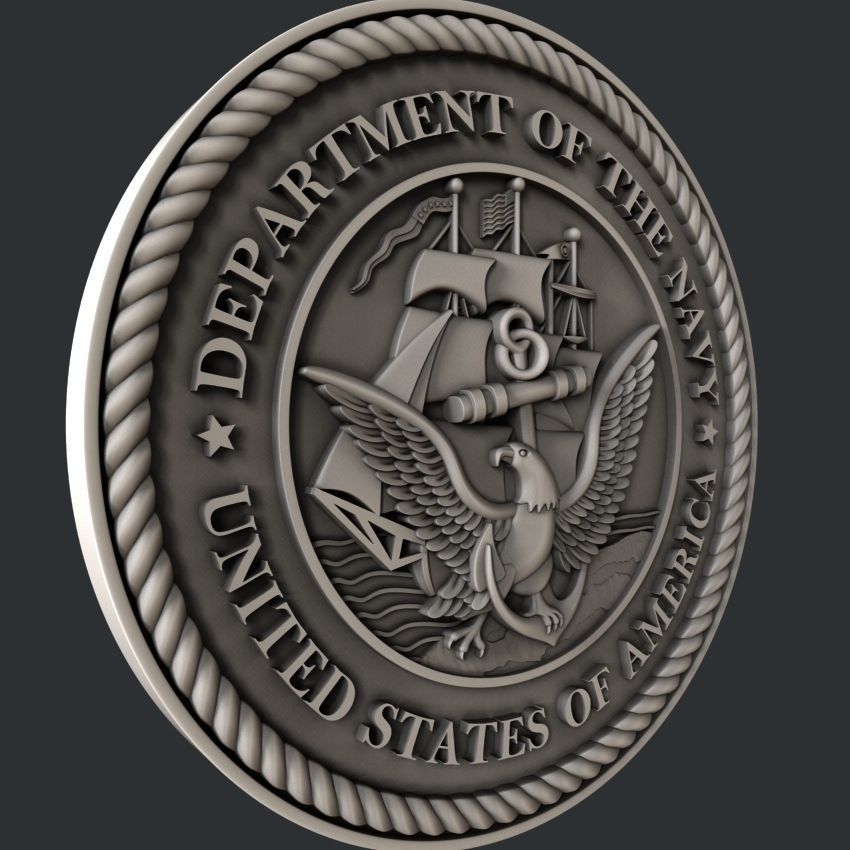 3d STL models for CNC router  US Navy Marines Army and Airforce  3D model_1