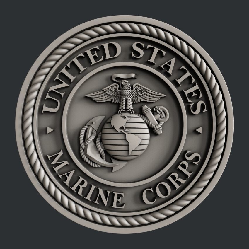 3d STL models for CNC router  US Navy Marines Army and Airforce  3D model_12