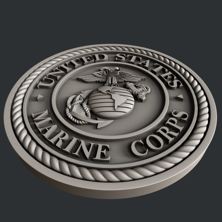3d STL models for CNC router  US Navy Marines Army and Airforce  3D model_11