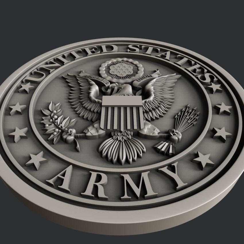 3d STL models for CNC router  US Navy Marines Army and Airforce  3D model_15