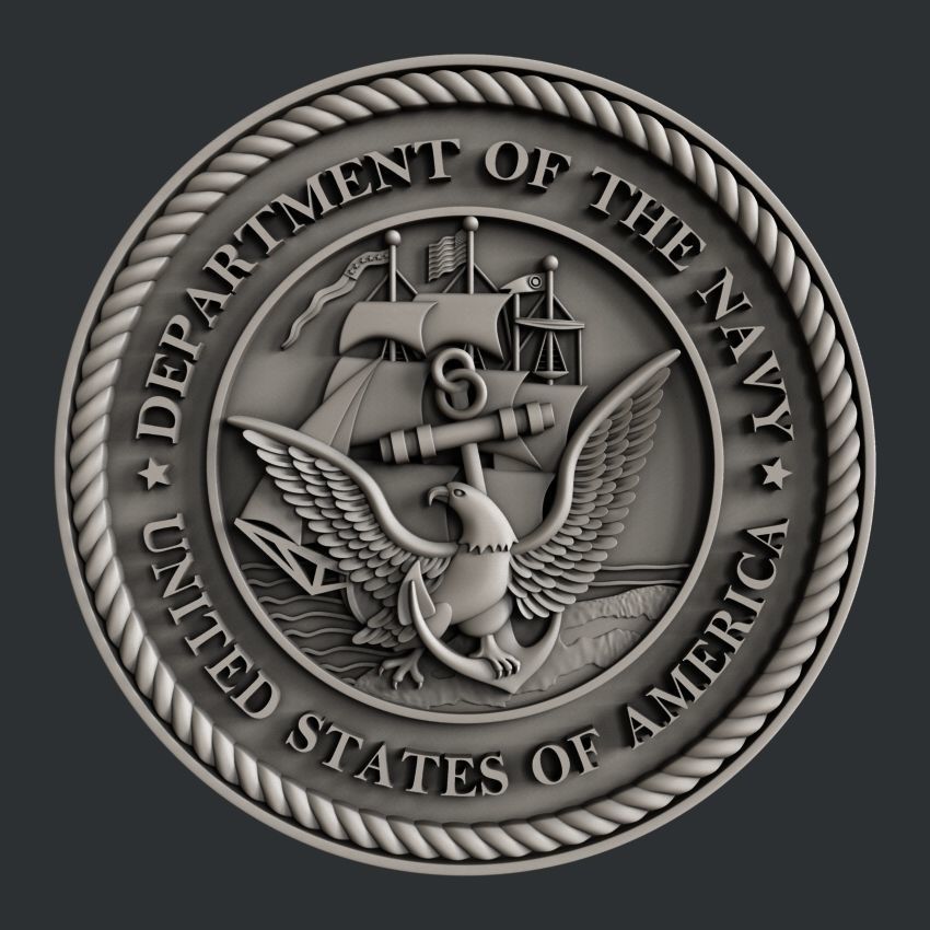 3d STL models for CNC router  US Navy Marines Army and Airforce  3D model_4