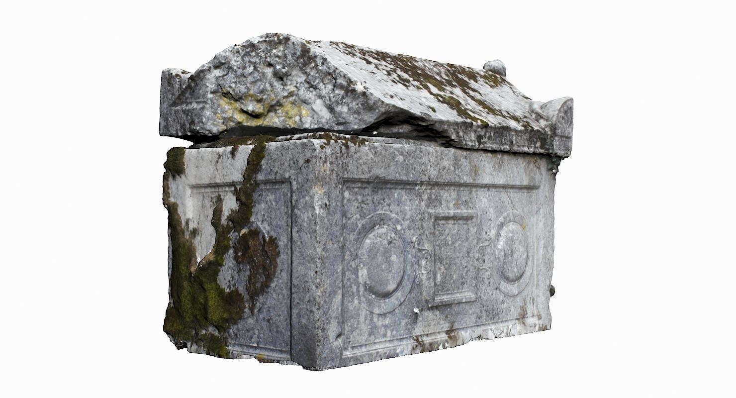 Tombstone Pack Low-poly 3D model_1