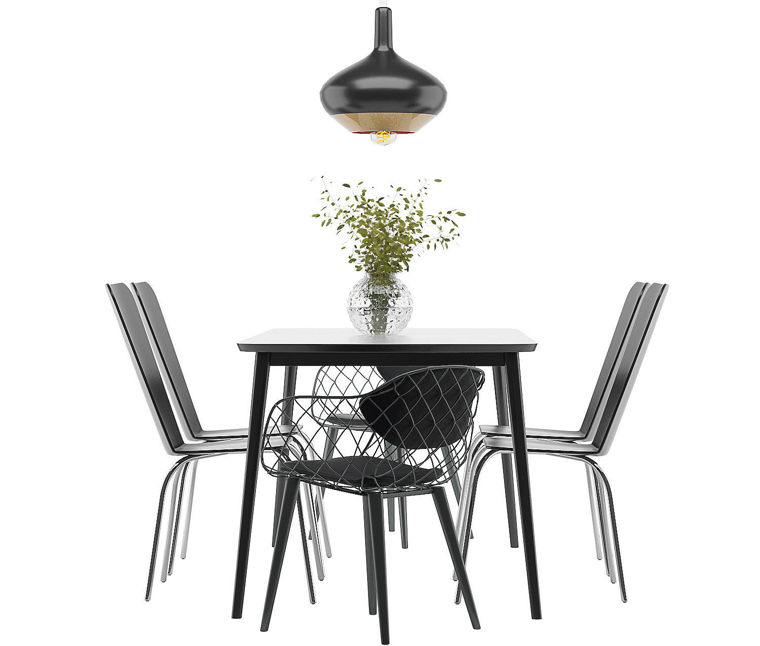 Dining Furnitures Set 36 3D model_1