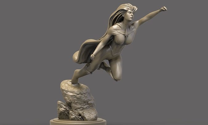 Super Heroe Girl 3D print model