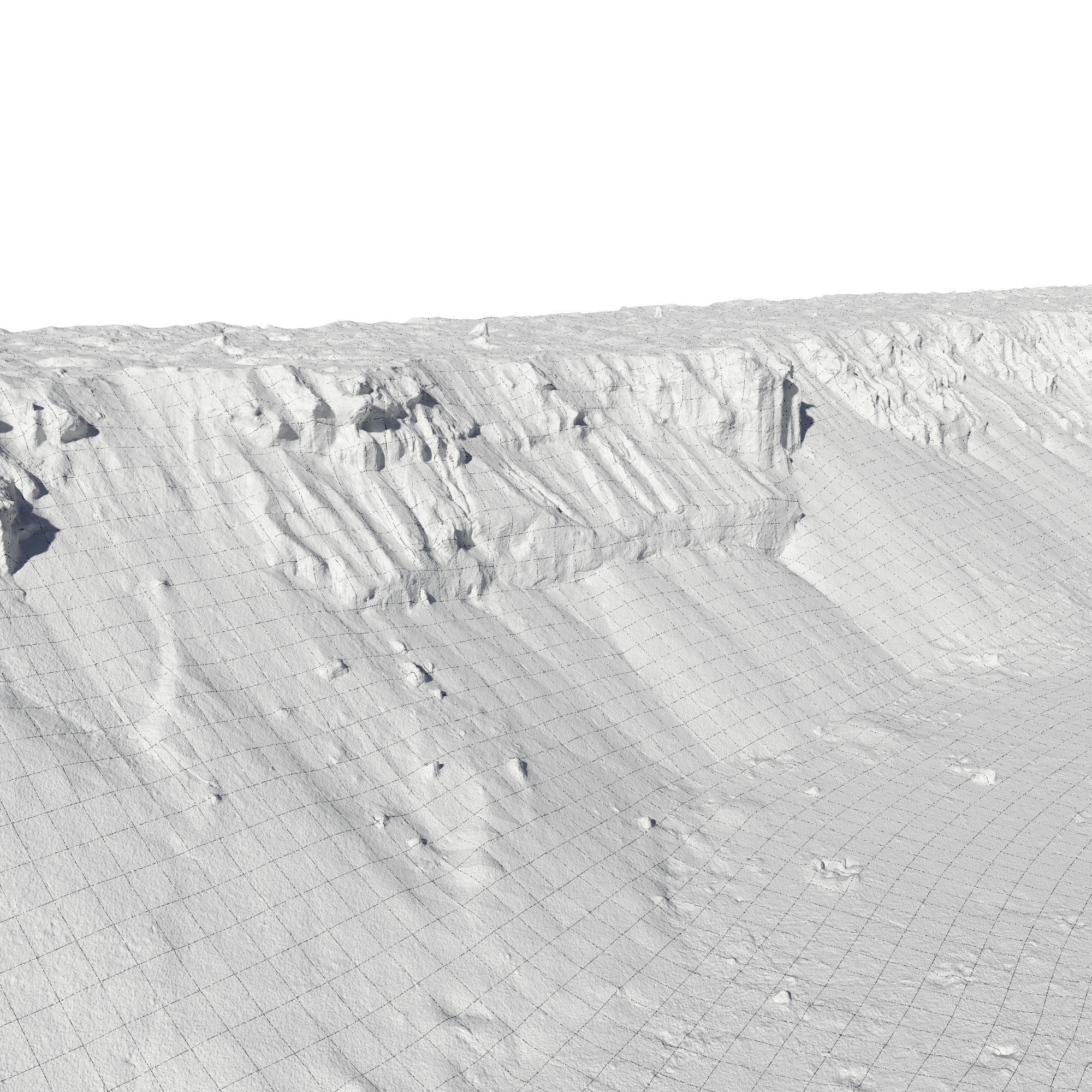 Sand Cliffs Low-poly 3D model_10