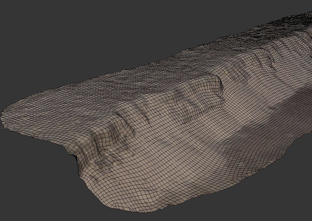 Sand Cliffs Low-poly 3D model_14