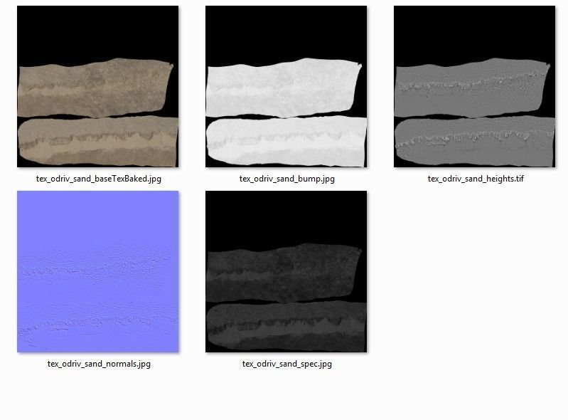 Sand Cliffs Low-poly 3D model_17