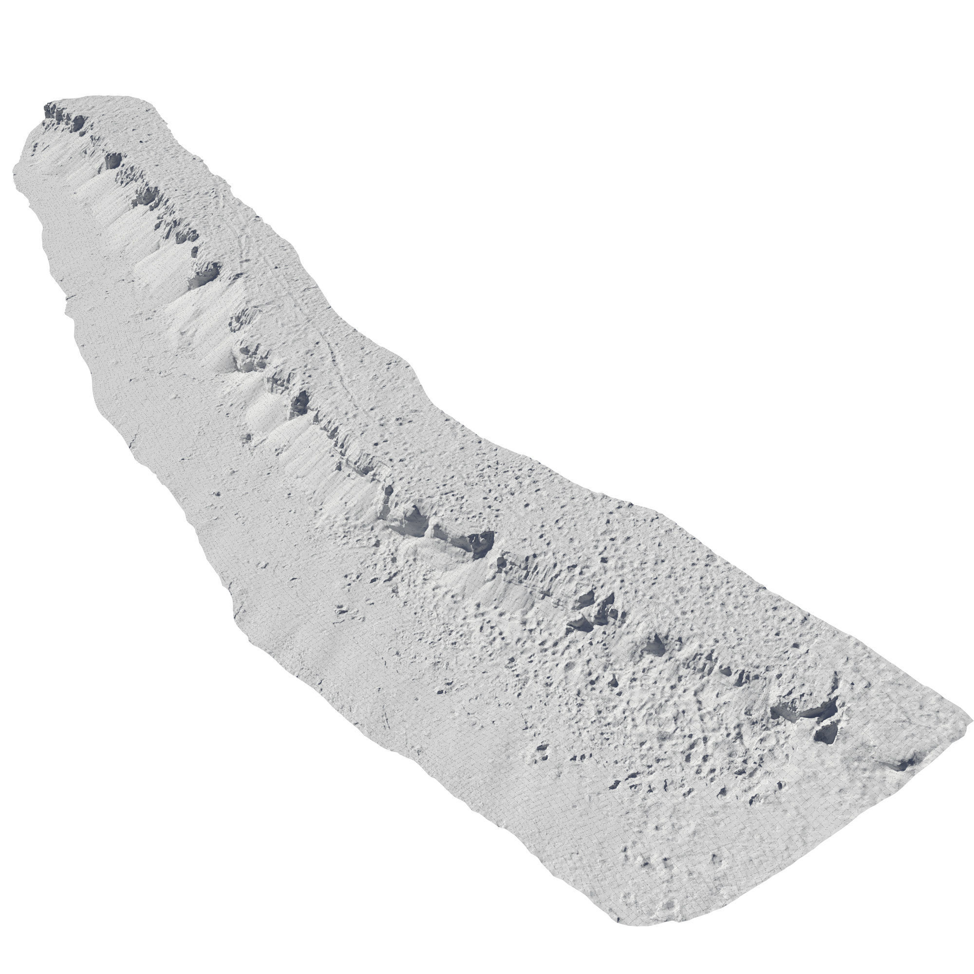 Sand Cliffs Low-poly 3D model_9