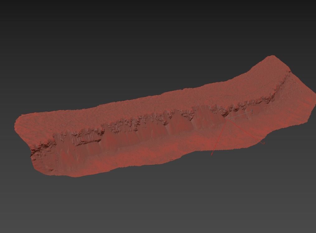 Sand Cliffs Low-poly 3D model_19