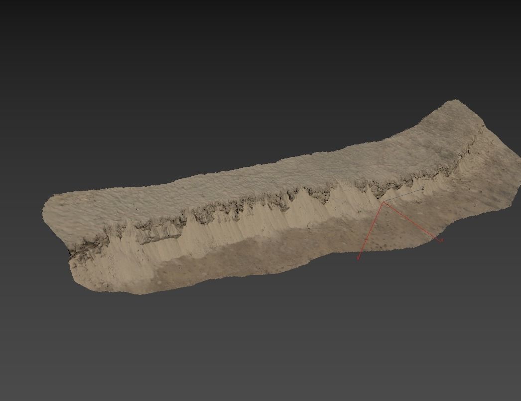 Sand Cliffs Low-poly 3D model_18