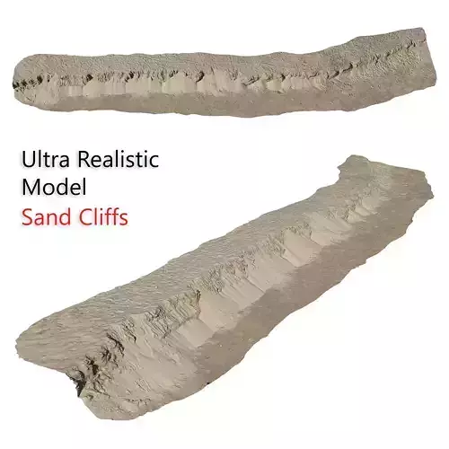 Sand Cliffs Low-poly 3D model