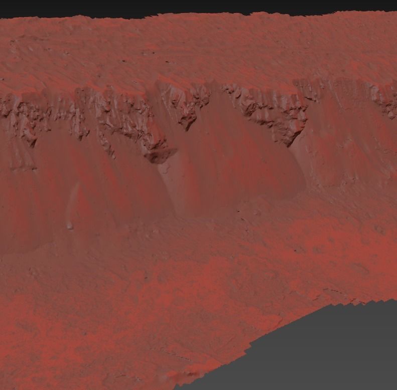 Sand Cliffs Low-poly 3D model_21