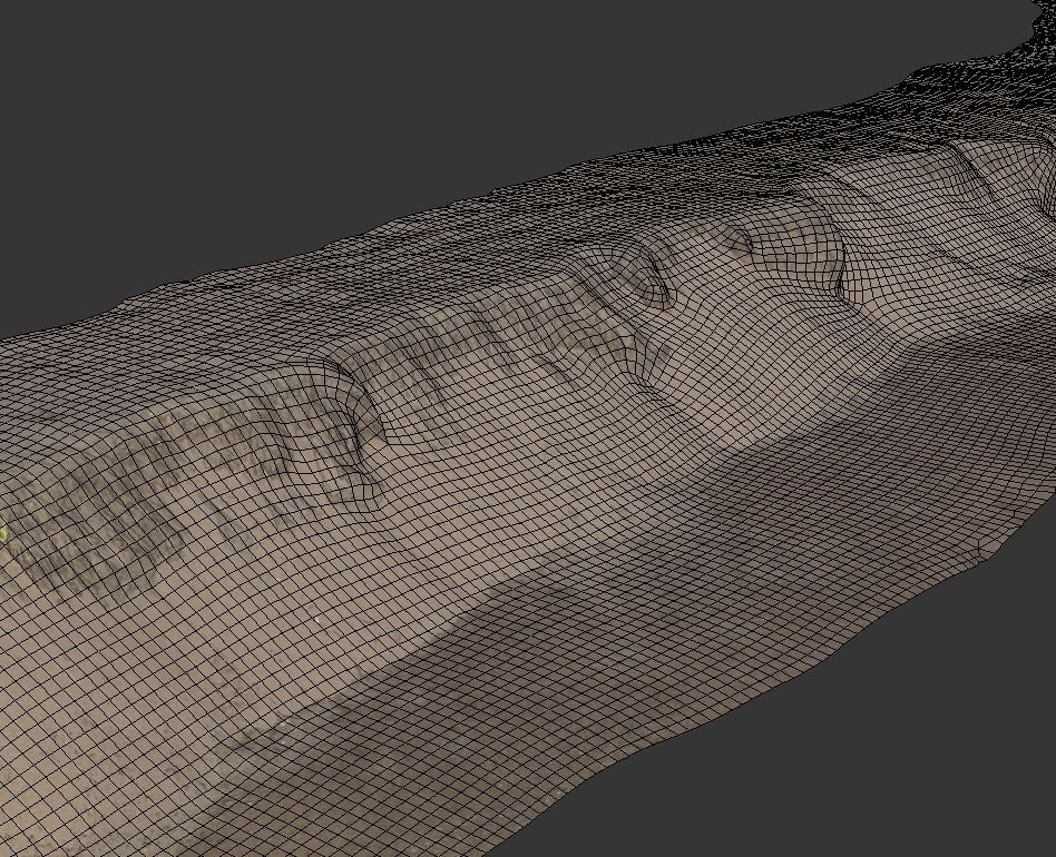 Sand Cliffs Low-poly 3D model_15