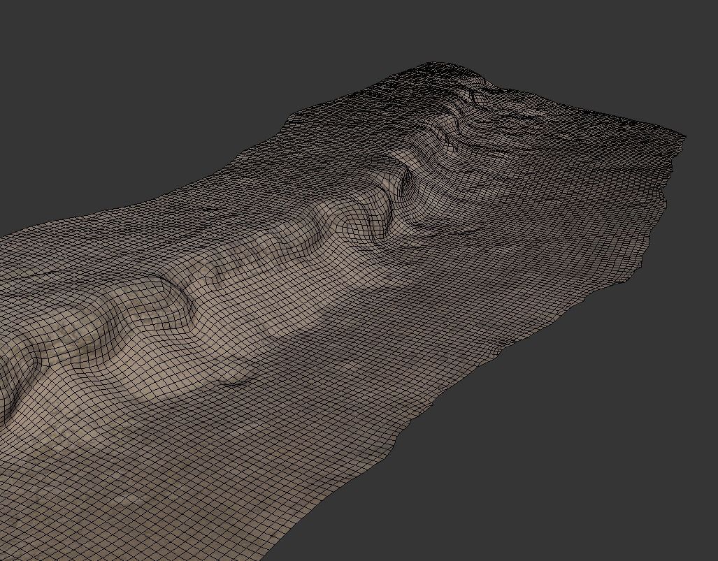 Sand Cliffs Low-poly 3D model_16