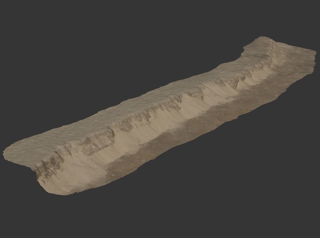 Sand Cliffs Low-poly 3D model_11