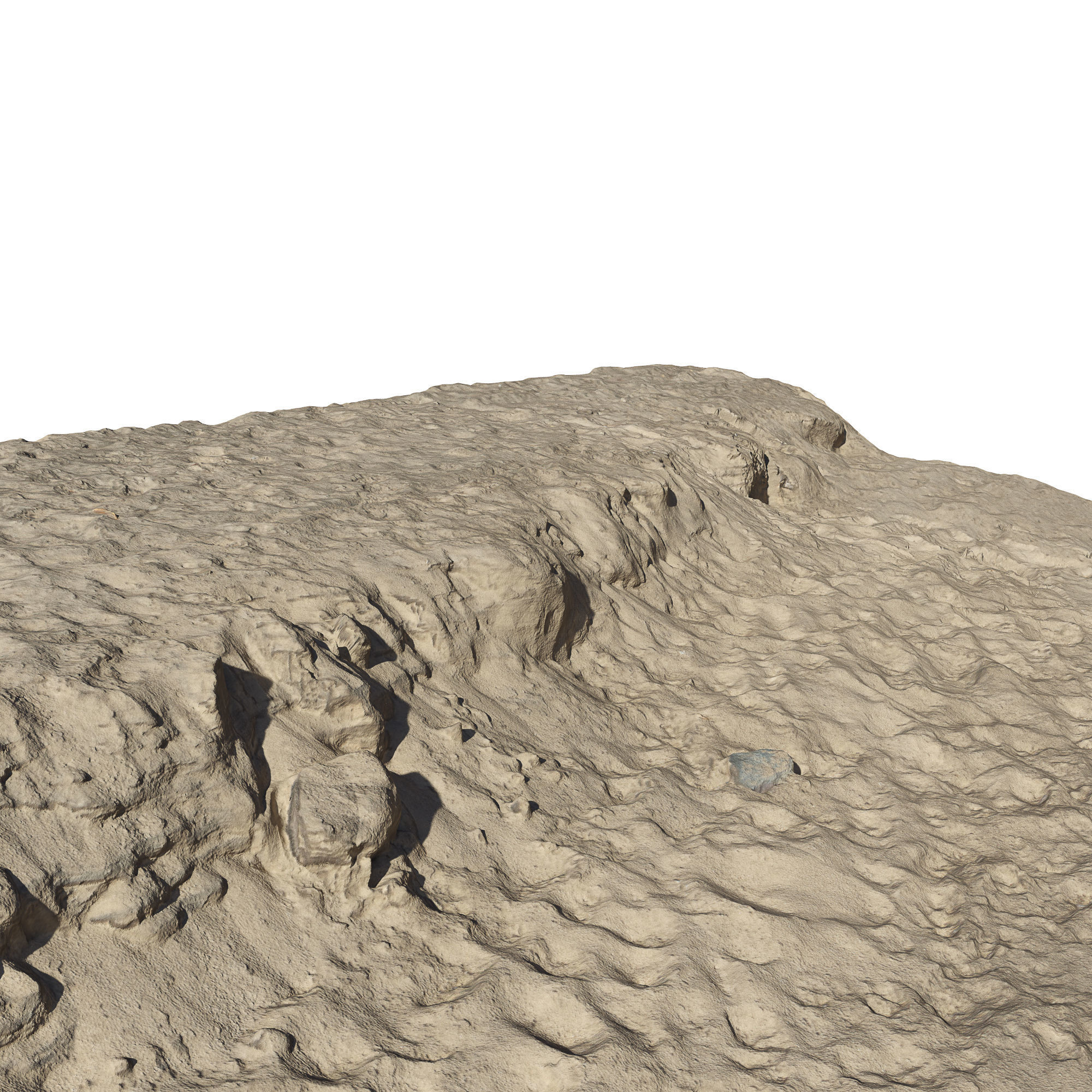 Sand Cliffs Low-poly 3D model_8
