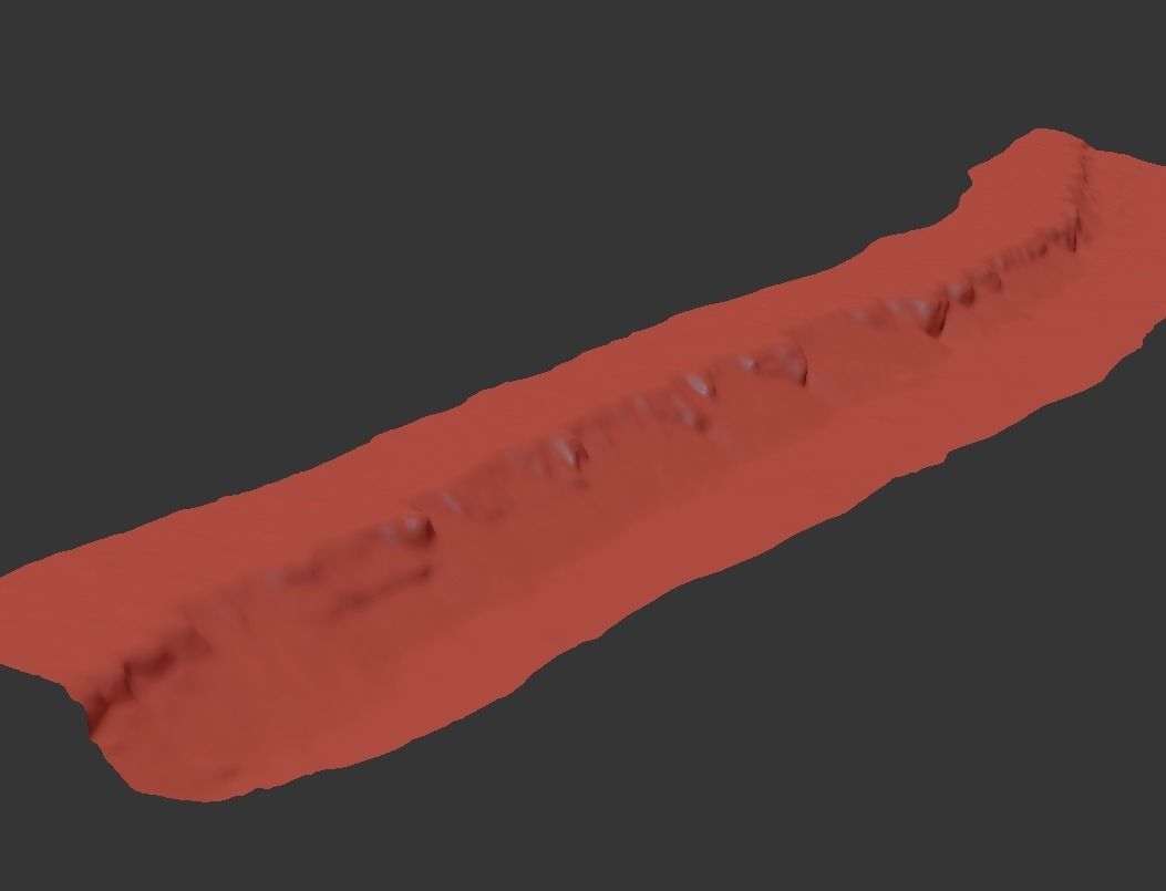 Sand Cliffs Low-poly 3D model_12