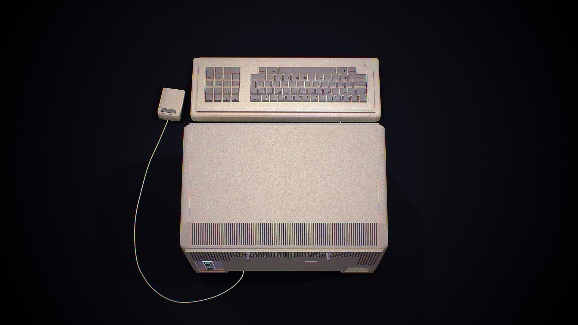 Apple macintosh xl old computer Low-poly 3D model_15