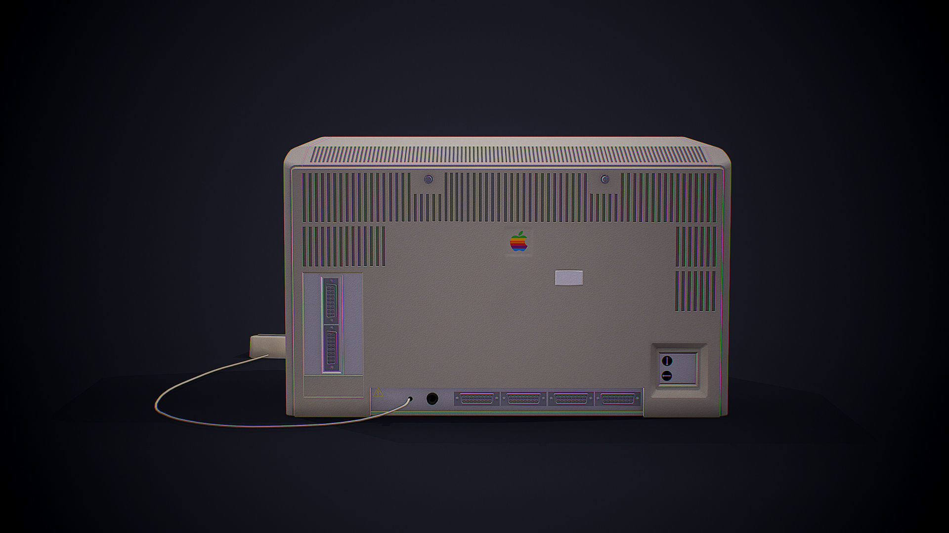 Apple macintosh xl old computer Low-poly 3D model_7