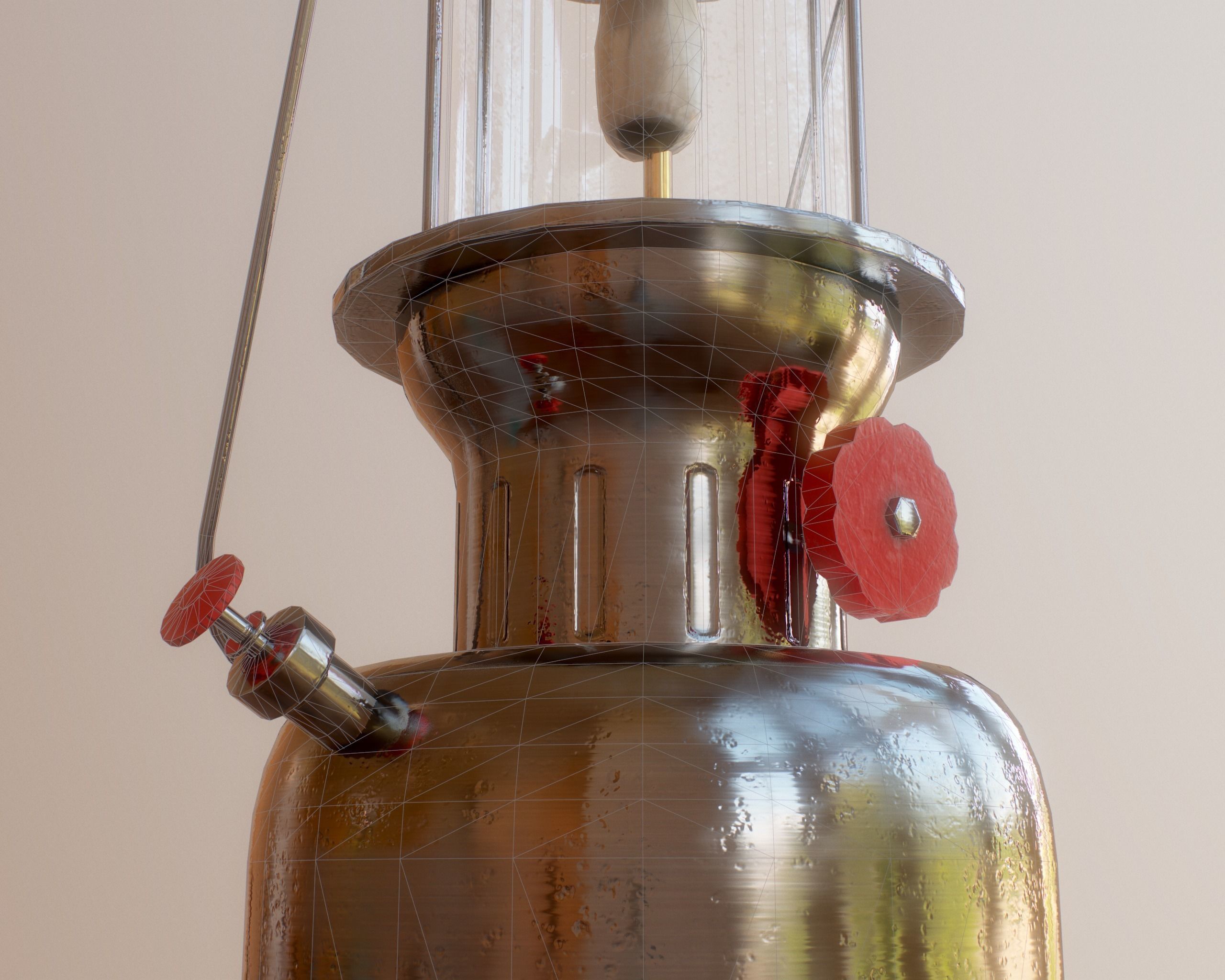 Gas Lamp Low-poly 3D model_8