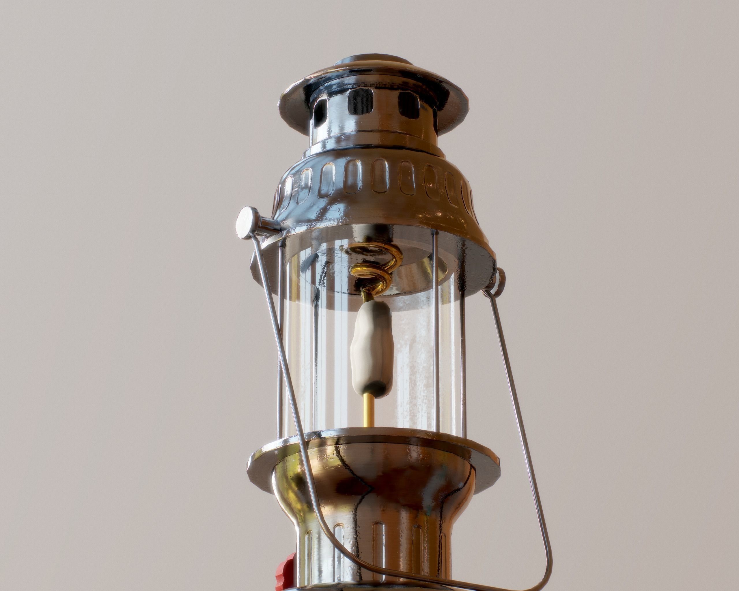Gas Lamp Low-poly 3D model_1
