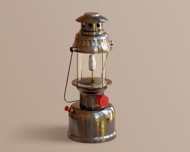 Gas Lamp Low-poly 3D model