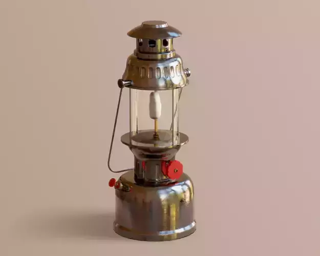 Gas Lamp Low-poly 3D model