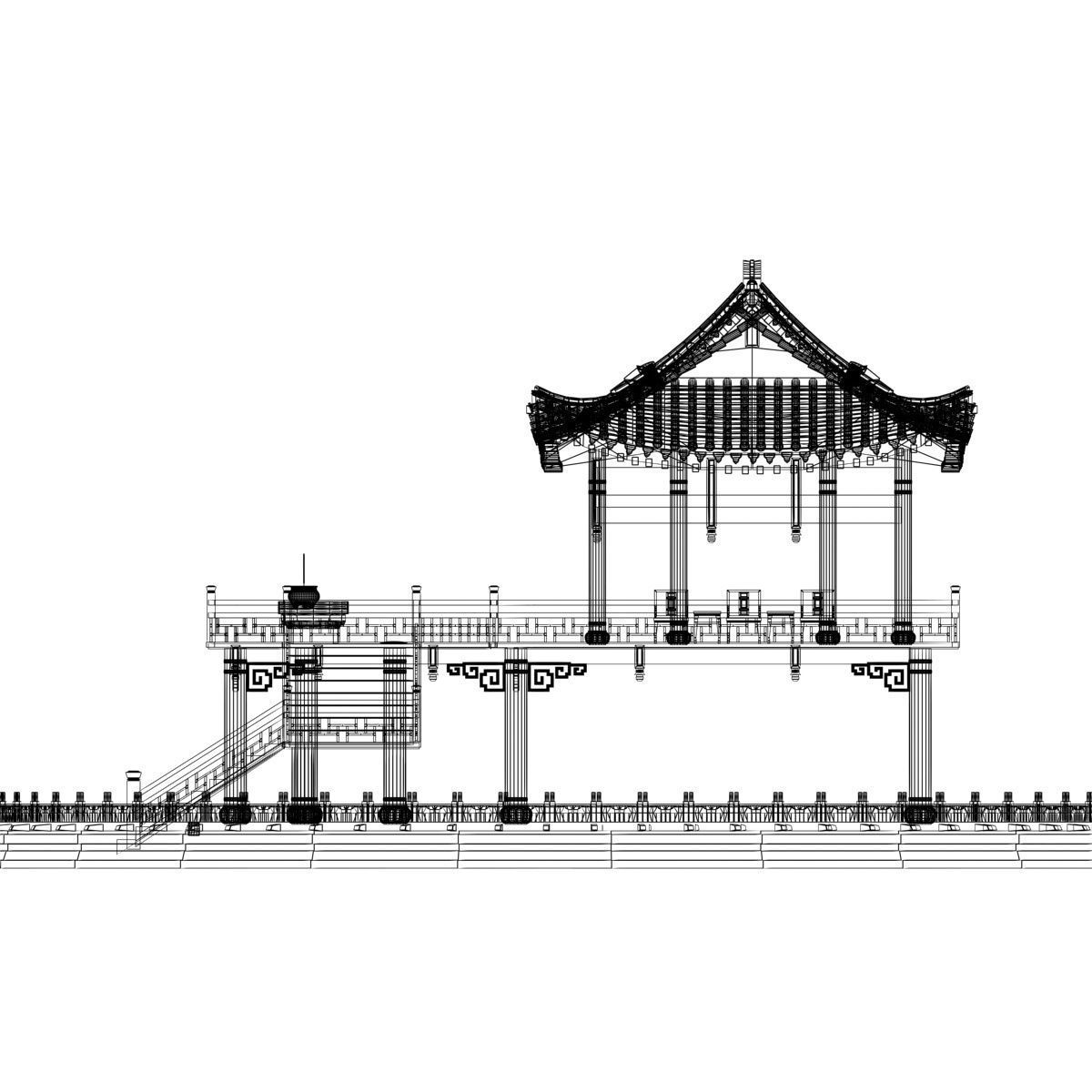 Chinese ancient Pavilion 3D model_5
