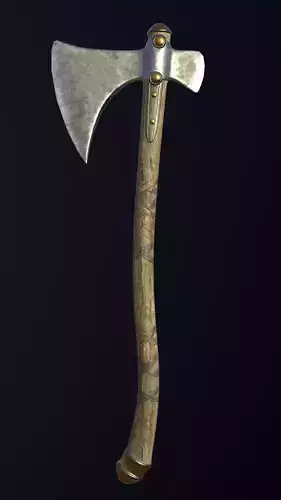 Medieval Axe  Free low-poly 3D model