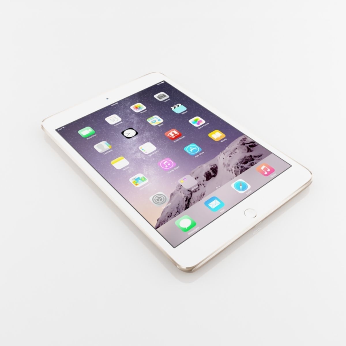 Apple iPad mini 3 Gold 3D model_5