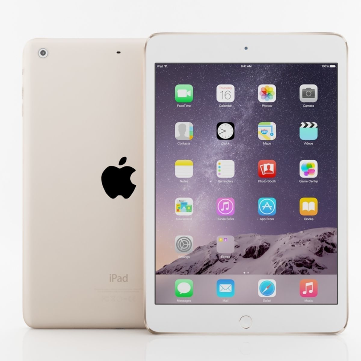 Apple iPad mini 3 Gold 3D model_1