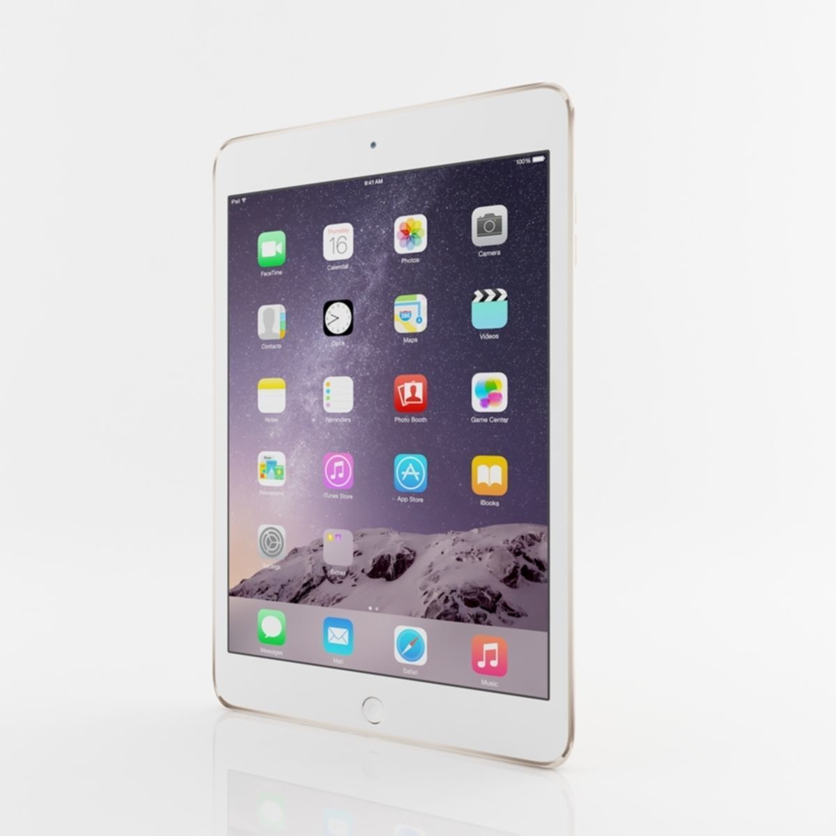 Apple iPad mini 3 Gold 3D model_3