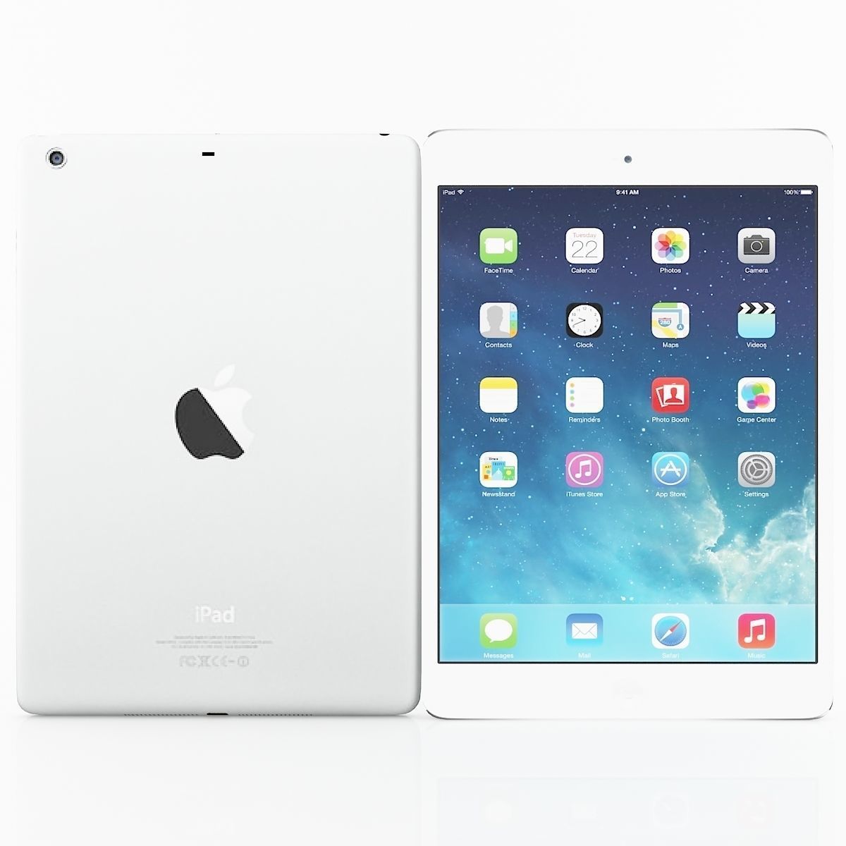 Apple iPad Air White 3D model_1