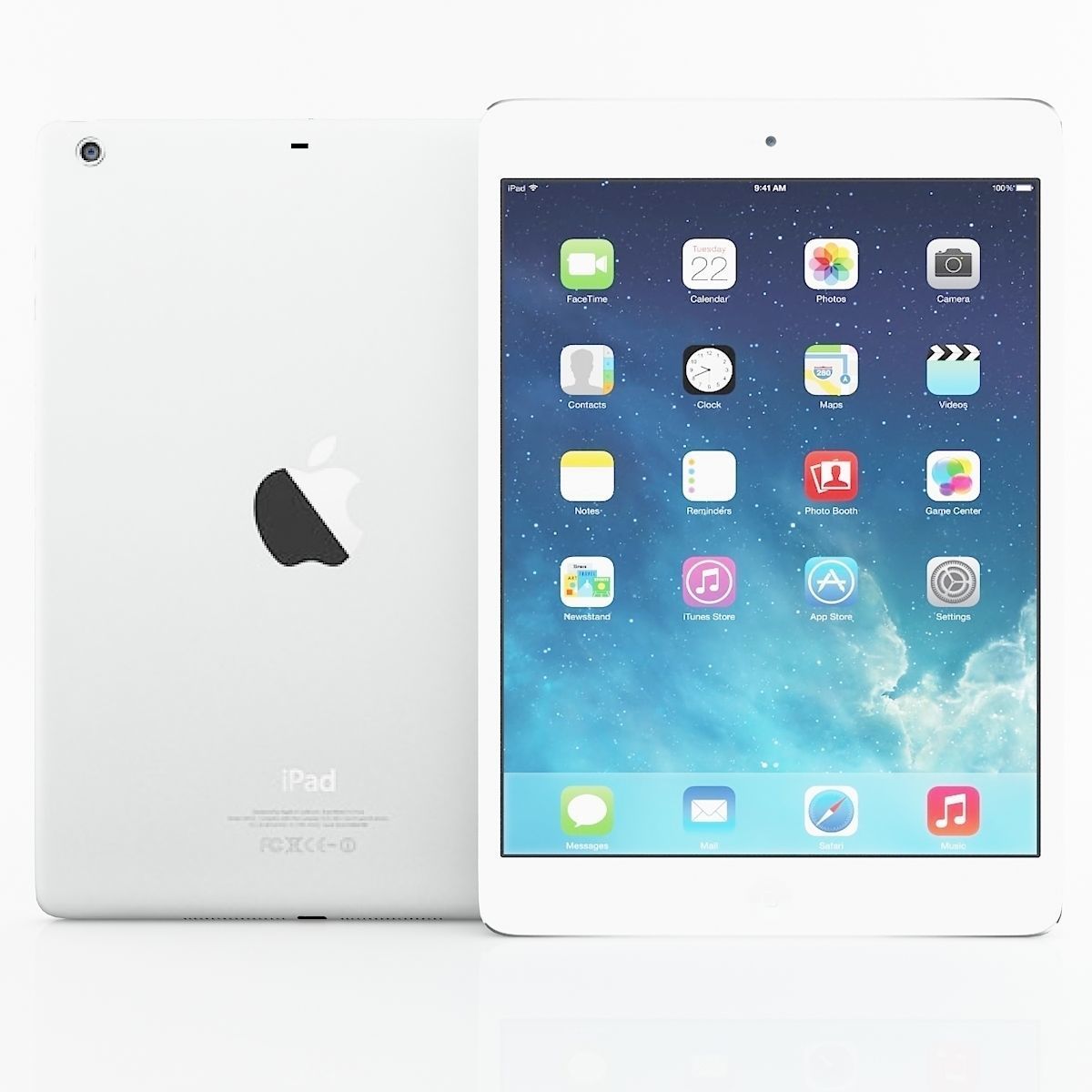 Apple iPad Air White 3D model_2
