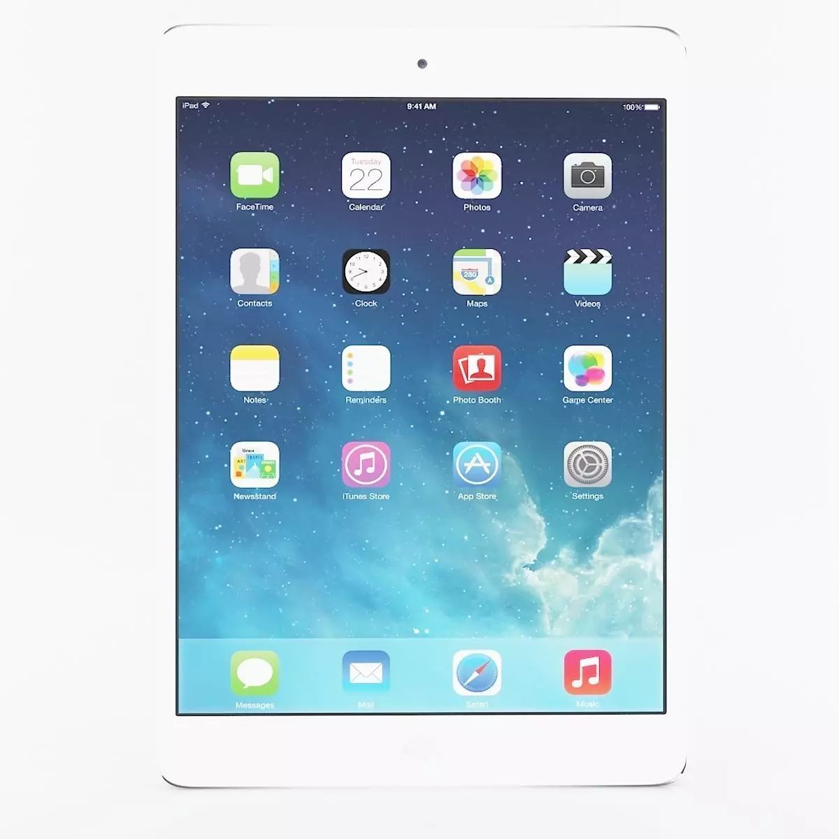 Apple iPad Air White 3D model_0