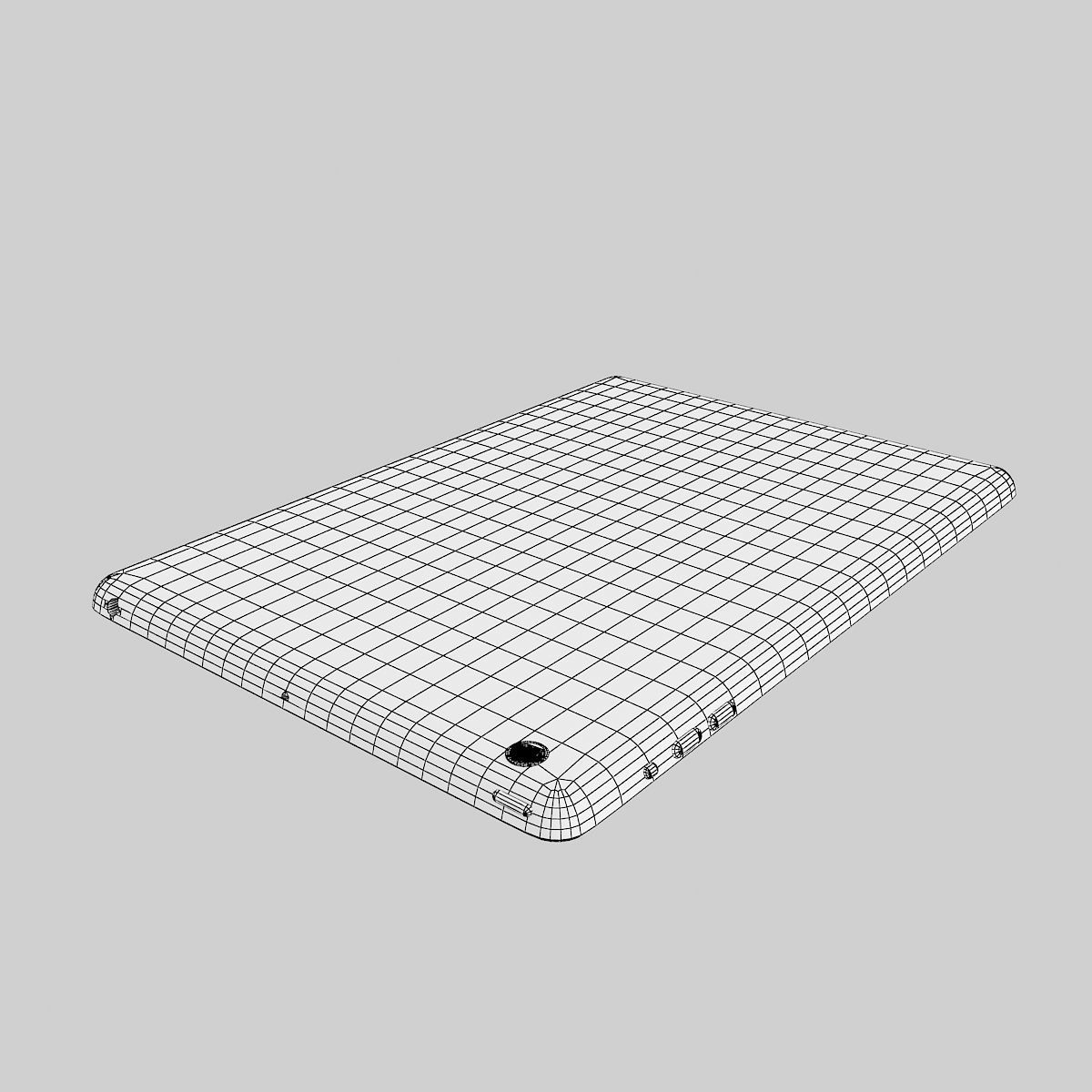 Apple iPad Air White 3D model_15