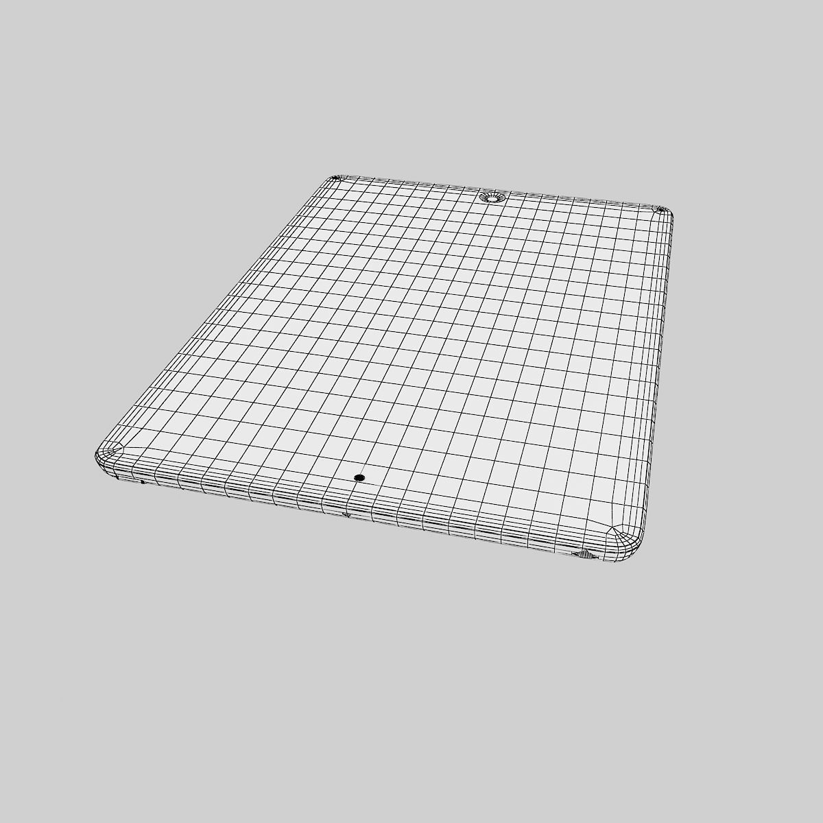 Apple iPad Air White 3D model_12