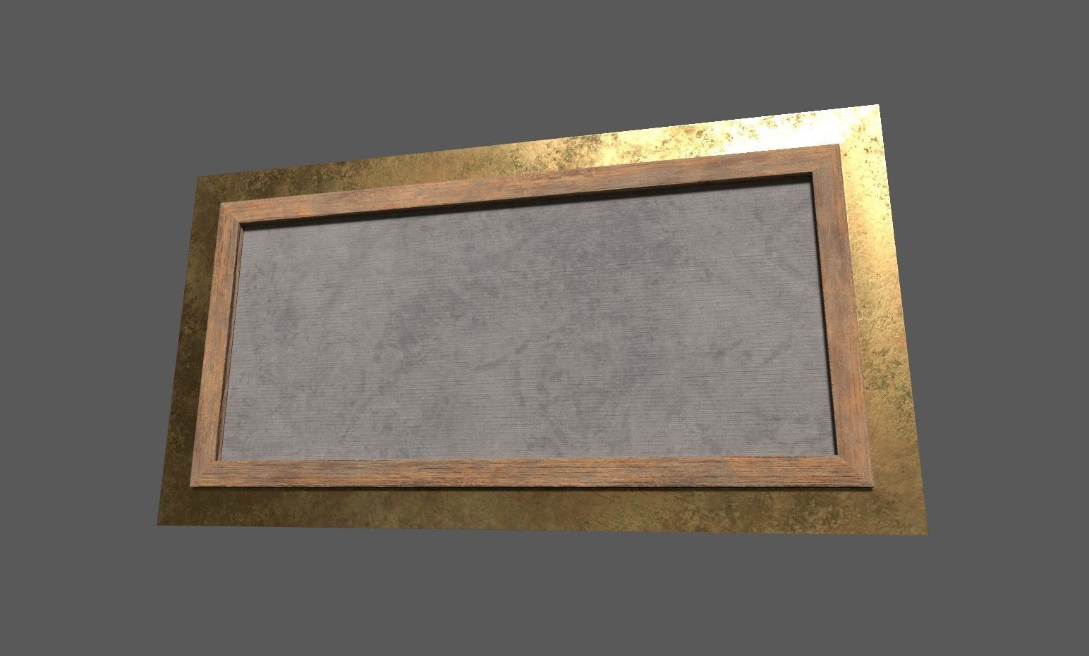 Bronze Frame with Stretcher and Van Gogh Oil Painting Low-poly 3D model_5