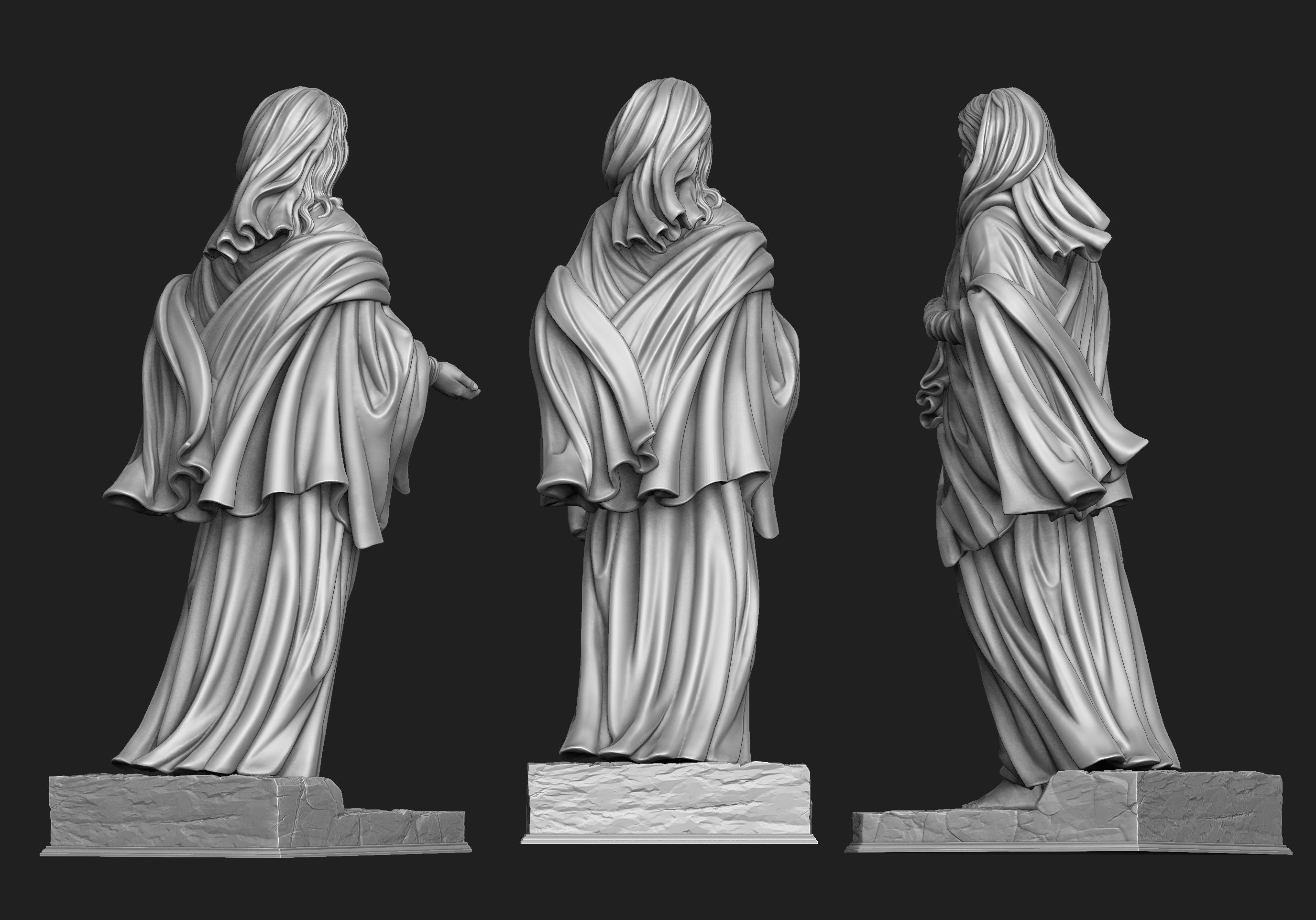 Maria Di Nazareth Statue 3D print model_3