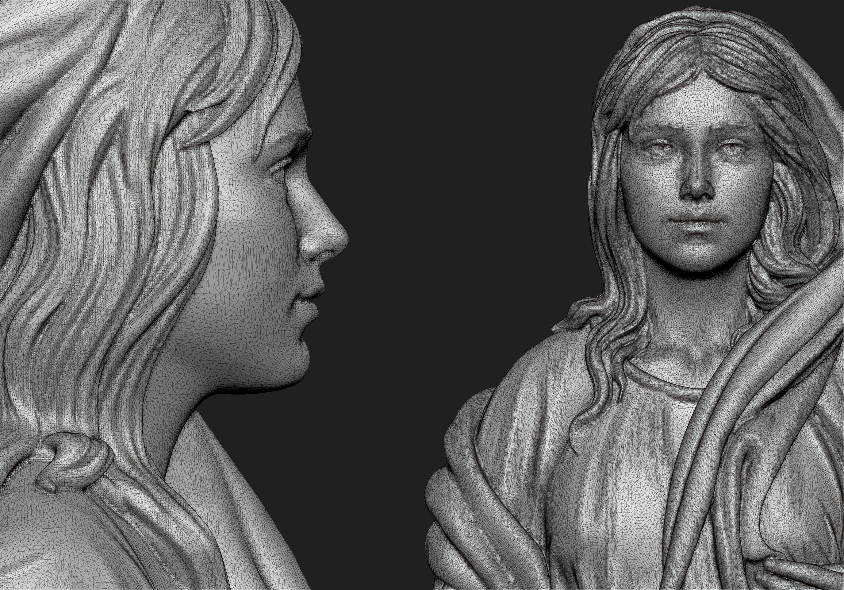 Maria Di Nazareth Statue 3D print model_7