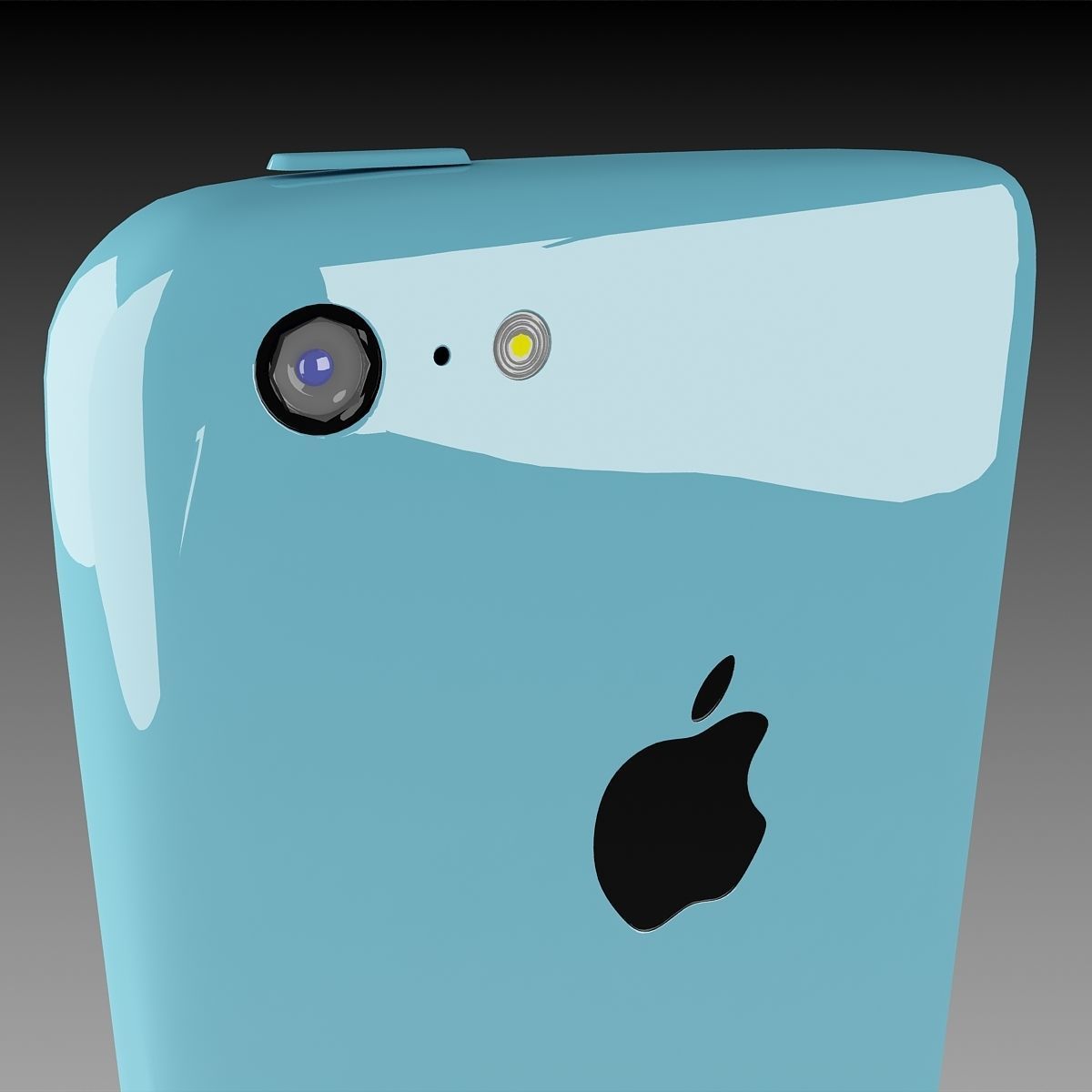 Apple iPhone 5c Blue 3D model_9