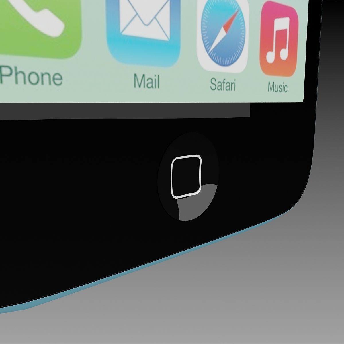 Apple iPhone 5c Blue 3D model_10