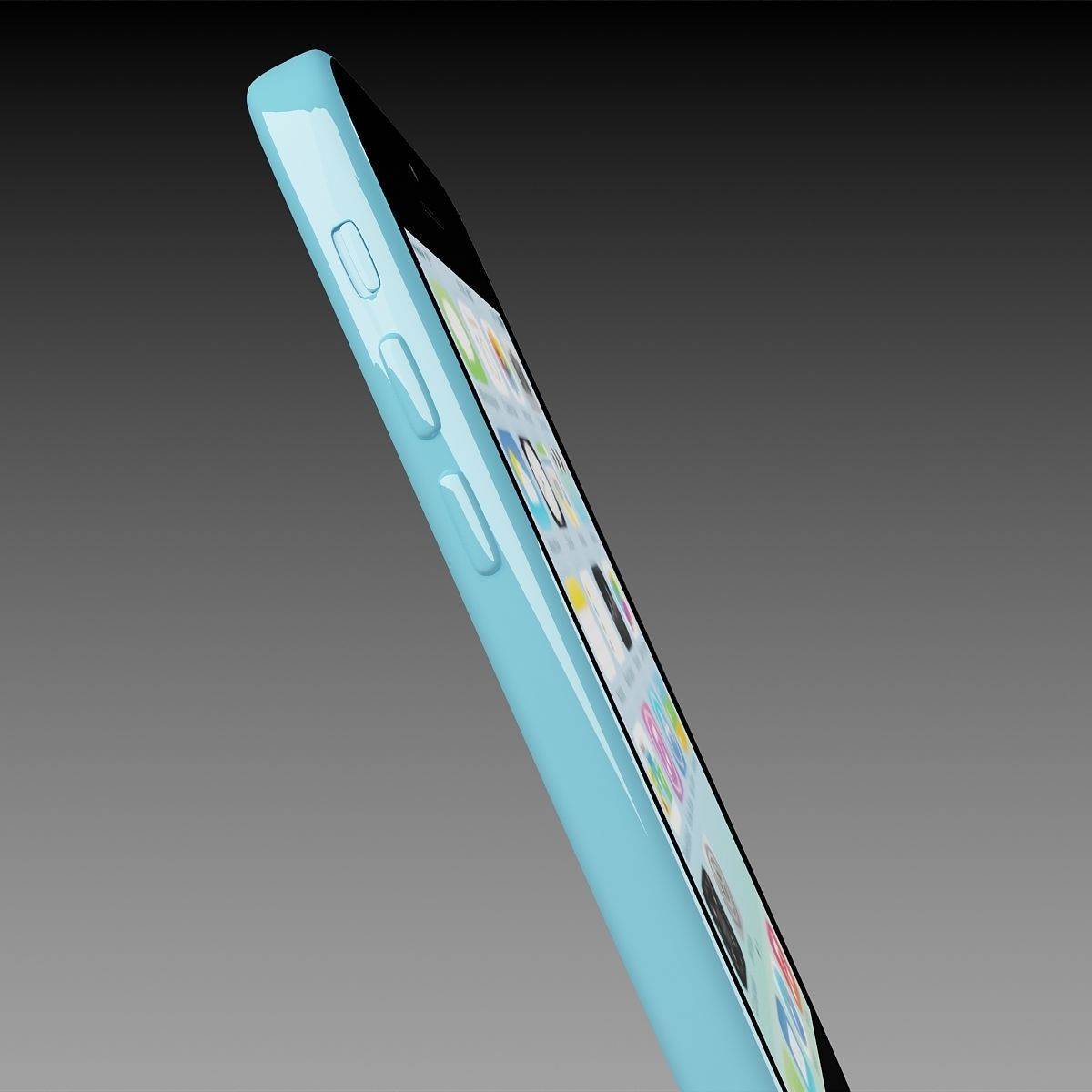 Apple iPhone 5c Blue 3D model_8